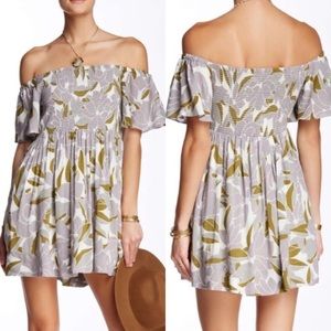 Free People Louise smocked off the shoulder dress